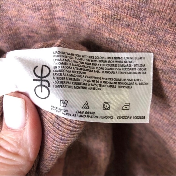 Ella Moss Maggie Sweater Puff Sleeve Pink Size Medium Crewneck Style CJEMS0450 - Picture 4 of 7